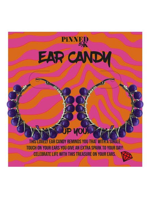 Ear Candy Purple Beads